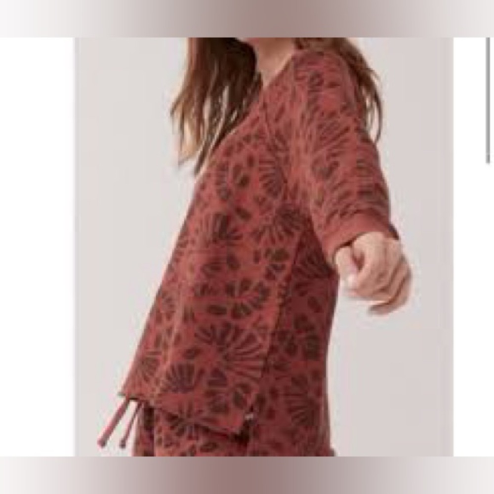 Pact Walnut Stamp Organic Cotton Sweatshirt Dress